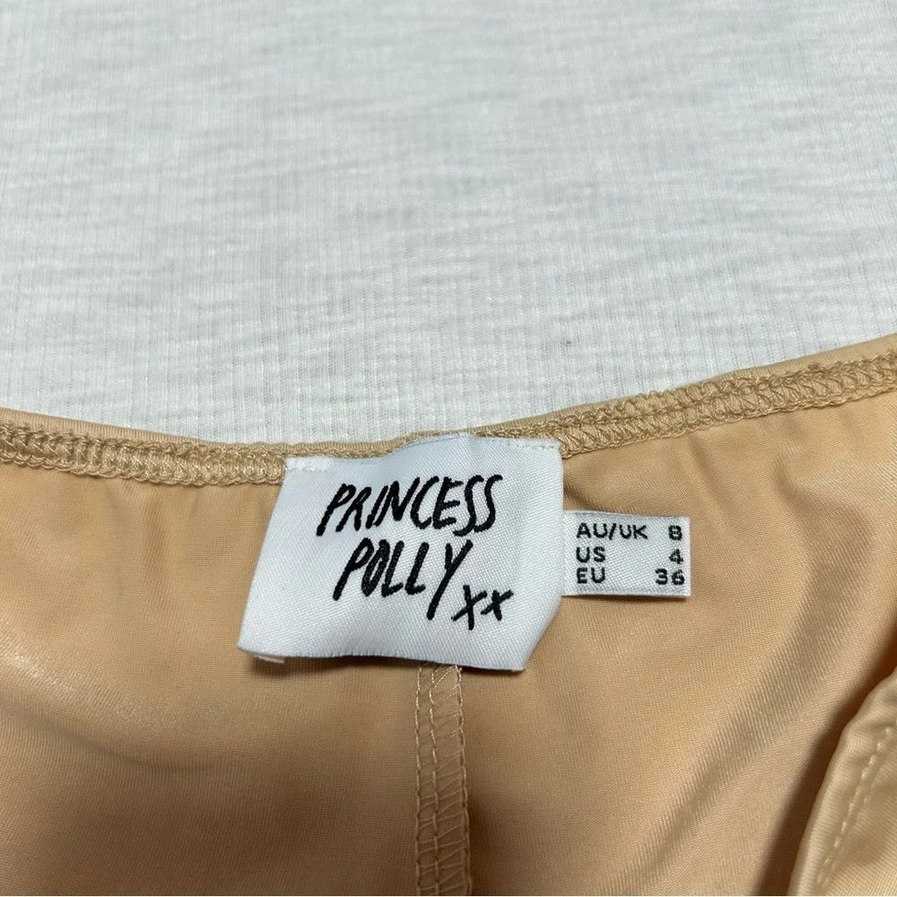 Princess Polly High‎ Waisted Underwear Shorts NWOT Beige Tan Size 4